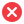 X mark for lack of support